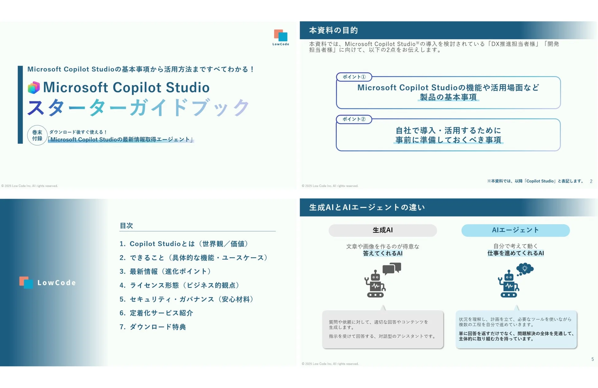 Microsoft Copilot Studio スターターガイドブックの目次