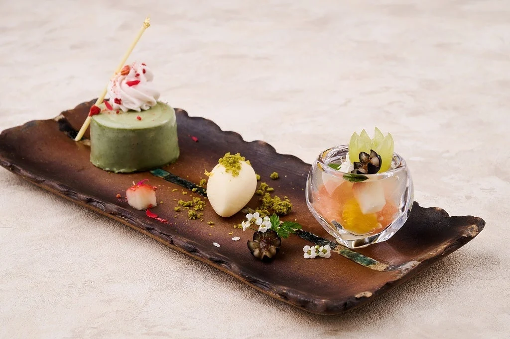 ココナツと抹茶のムース