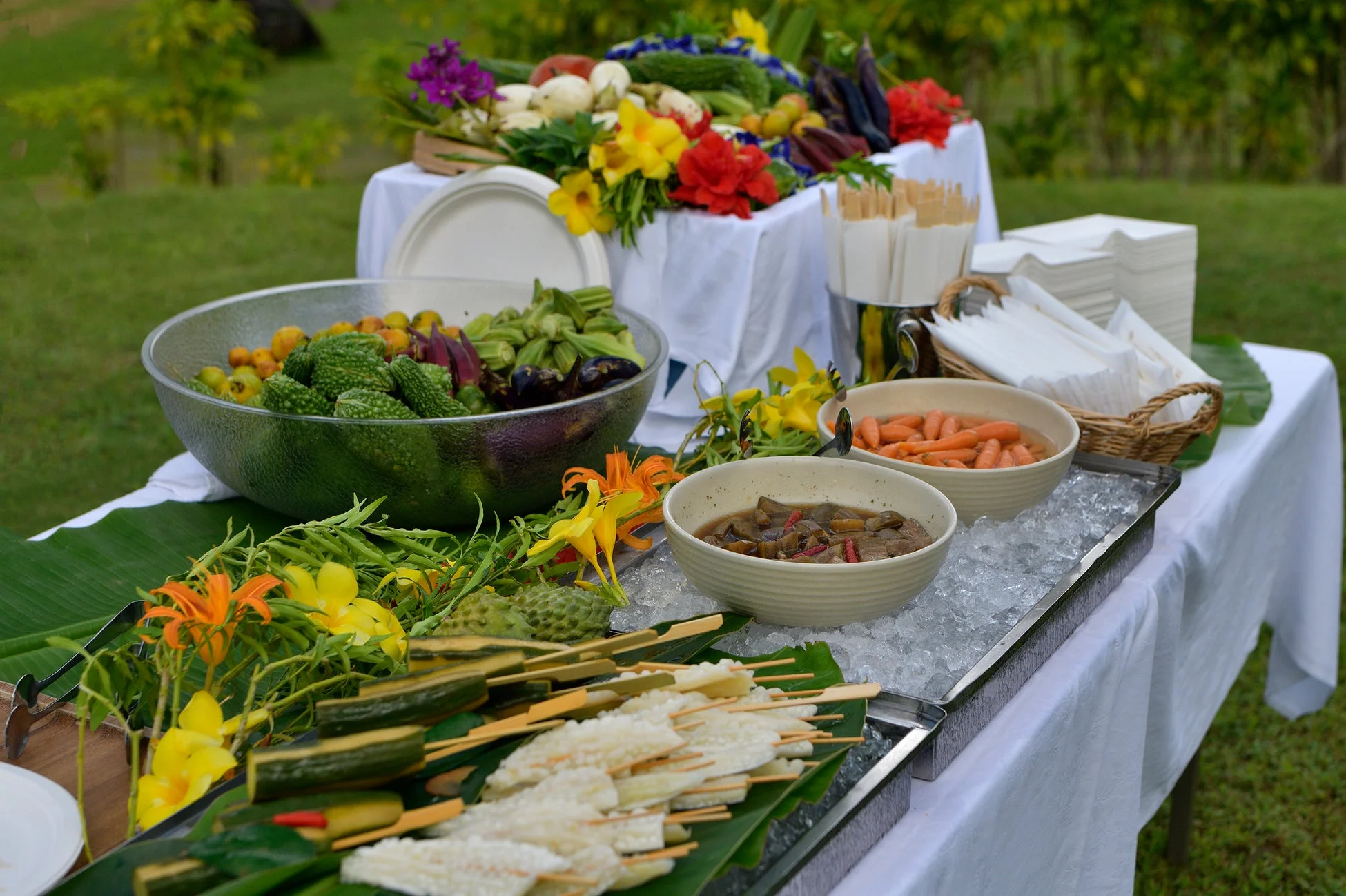 屋外ビュッフェ