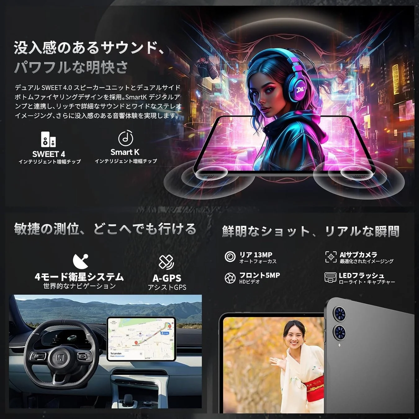 多彩接続性:モバイル生活を強力にサポートする持続力