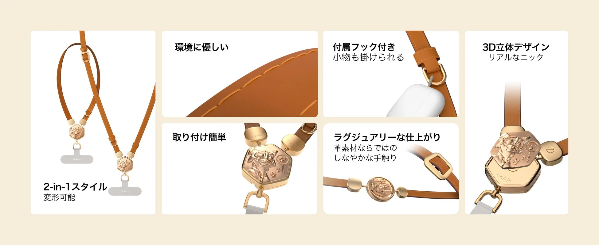 レザーストラップの機能説明