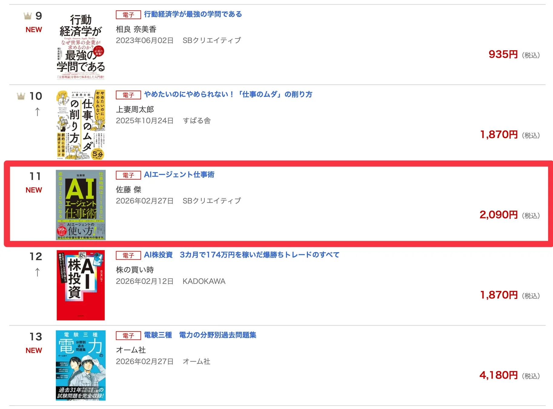 書籍ランキング