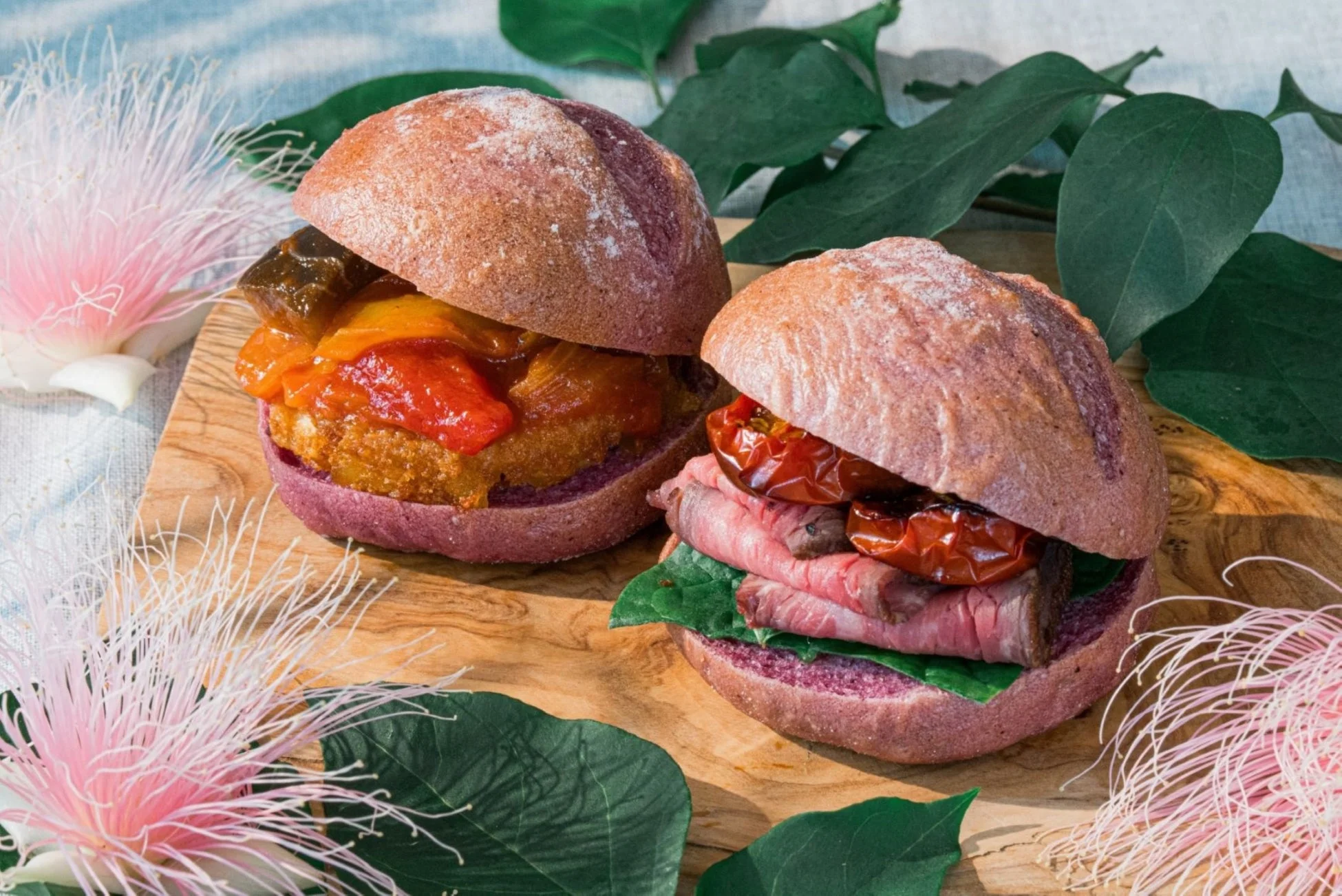 サガリバナをイメージした特製サンドイッチ