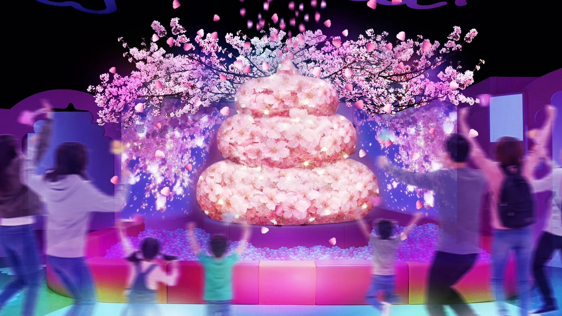 幻想的な夜桜