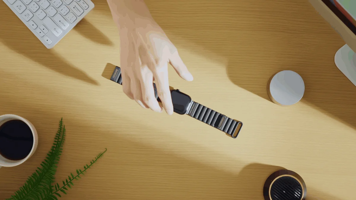 バンドに内蔵されたワイヤレス充電モジュール