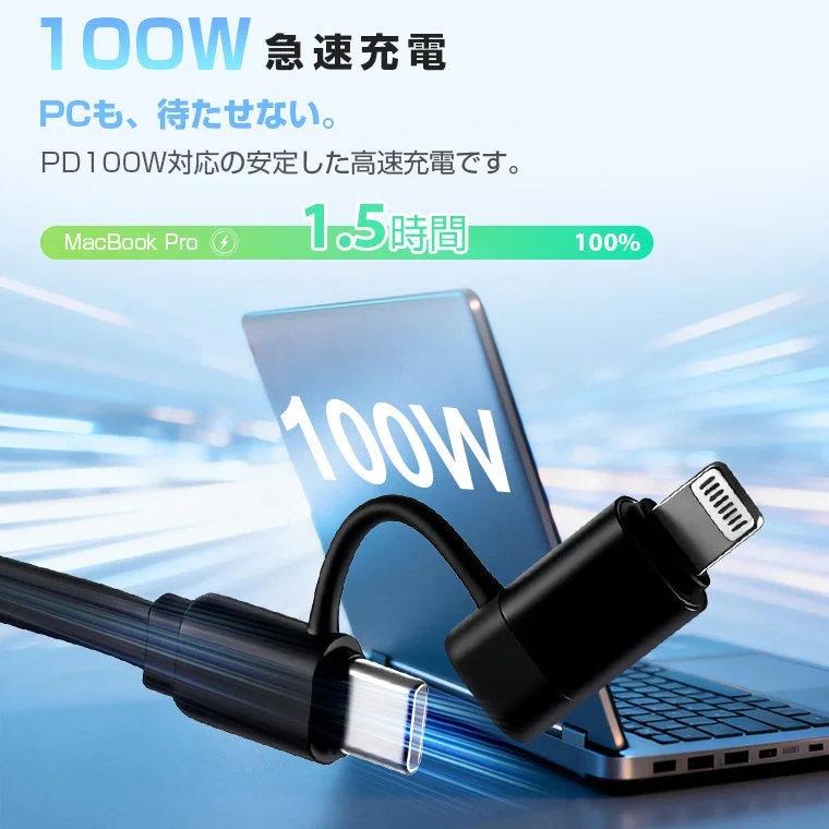 100W急速充電対応