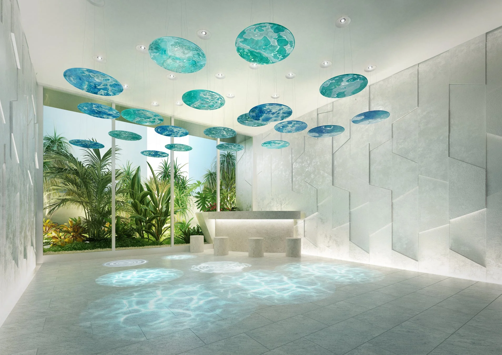 モダンなロビー空間