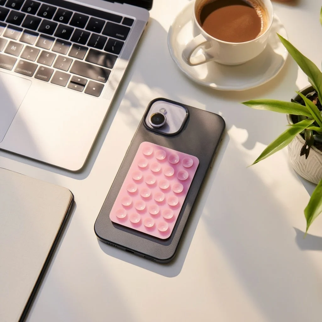 スマートフォン用サクションシートの使用例