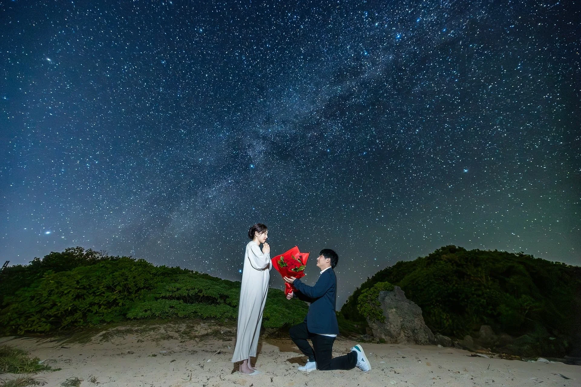 星空の下のプロポーズ