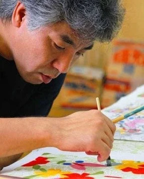金城宏次氏の制作風景