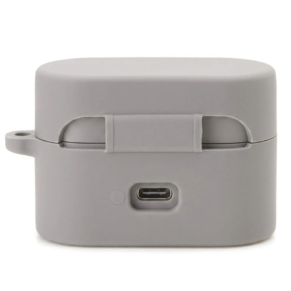 グレーの充電ケース、USB-Cポート