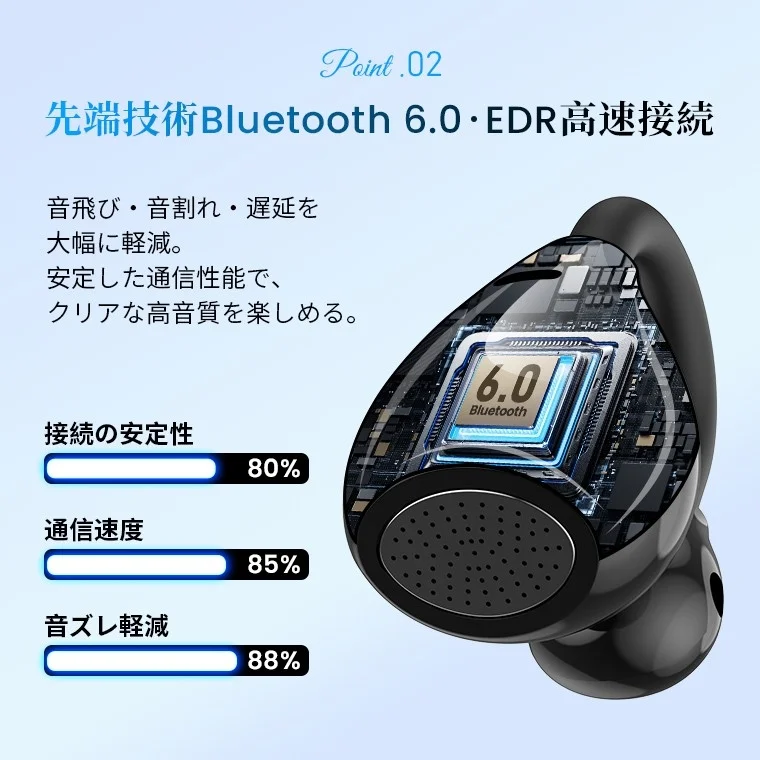 Bluetooth 6.0搭載、より安定した接続