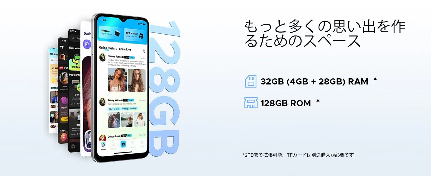 ストレージとRAM拡張