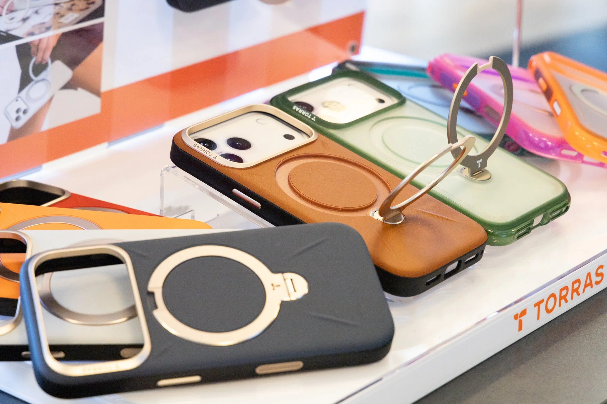 スマホケースの展示