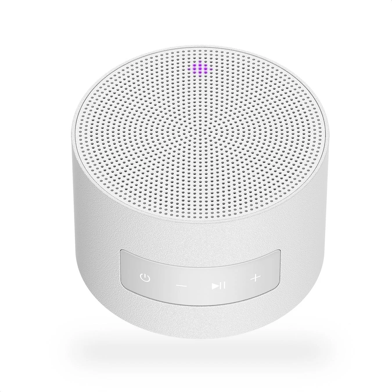 白い円筒形のポータブルスピーカー