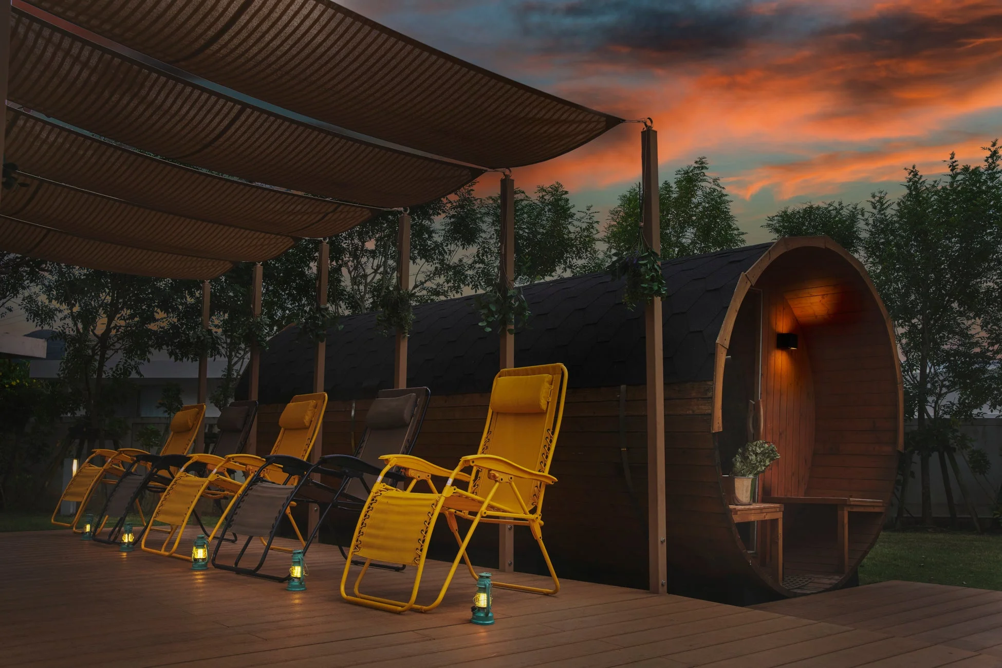 ハーブ香るボタニカルなサウナで癒し時間