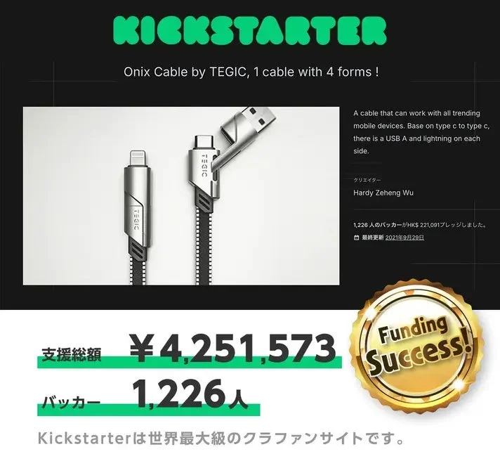 Kickstarterでの成功