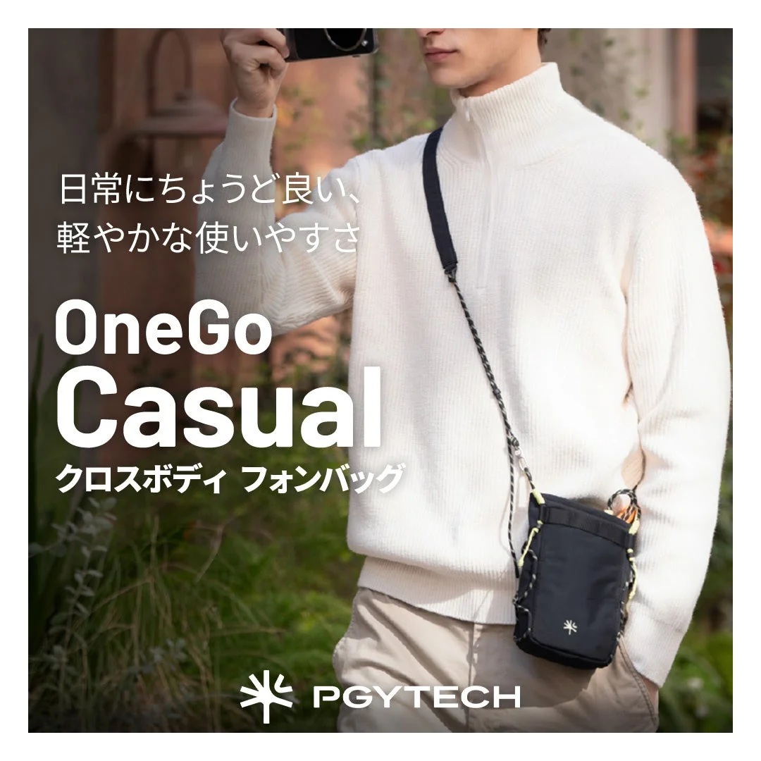 OneGo Casual クロスボディ フォンバッグを着用する男性