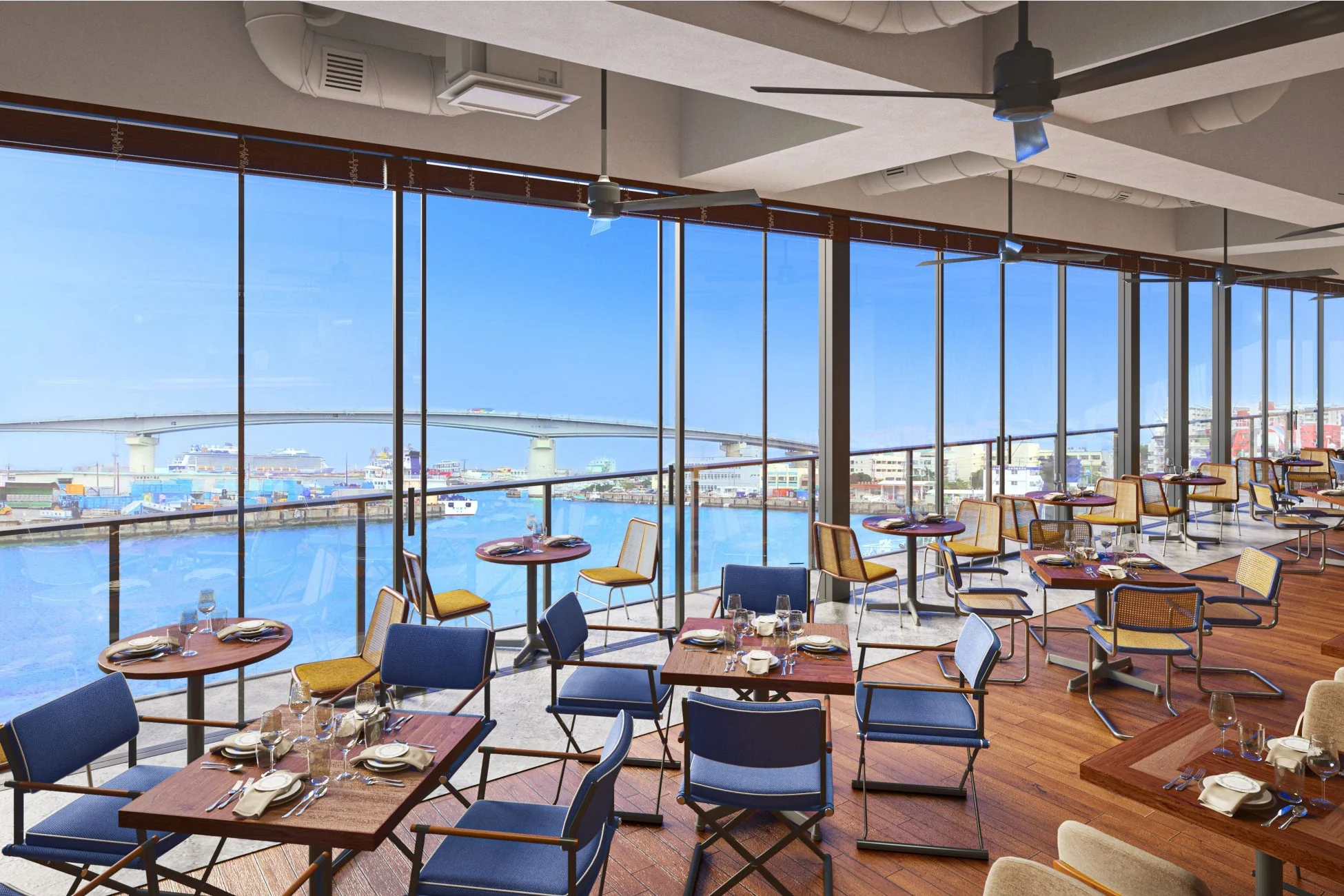 港の見えるレストラン