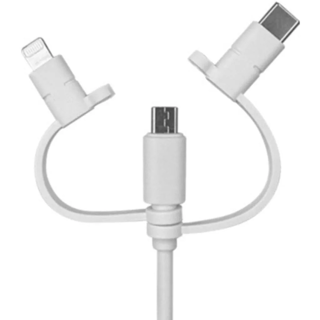 Apple認証品 3in1変換ケーブル ホワイト 1m
