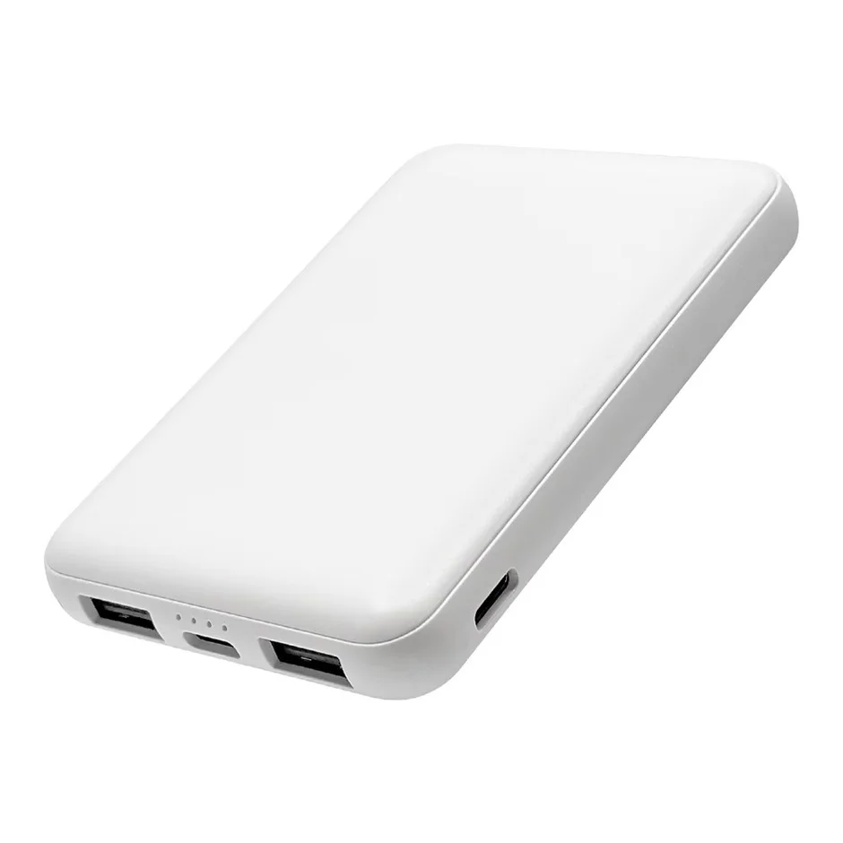 5,000mAh 白いモバイルバッテリー
