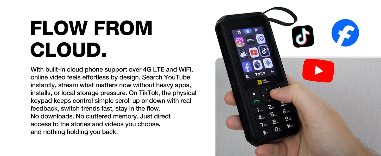 AGM M11で動画コンテンツを視聴する様子