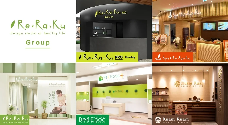Re.Ra.Kuグループの店舗デザインコラージュ