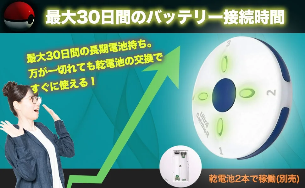 最大30日間のバッテリー