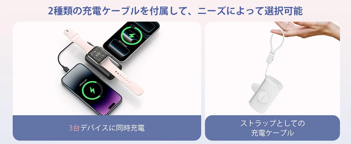 PalmGoの同時充電機能