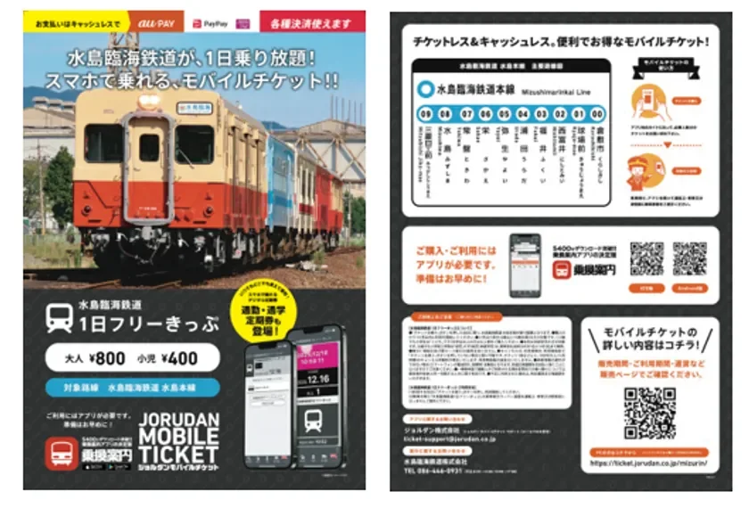 水島臨海鉄道 1日フリーきっぷ リーフレット