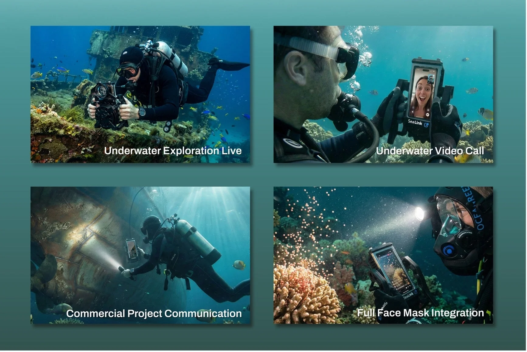 水中ビデオ通話・連携のイメージ