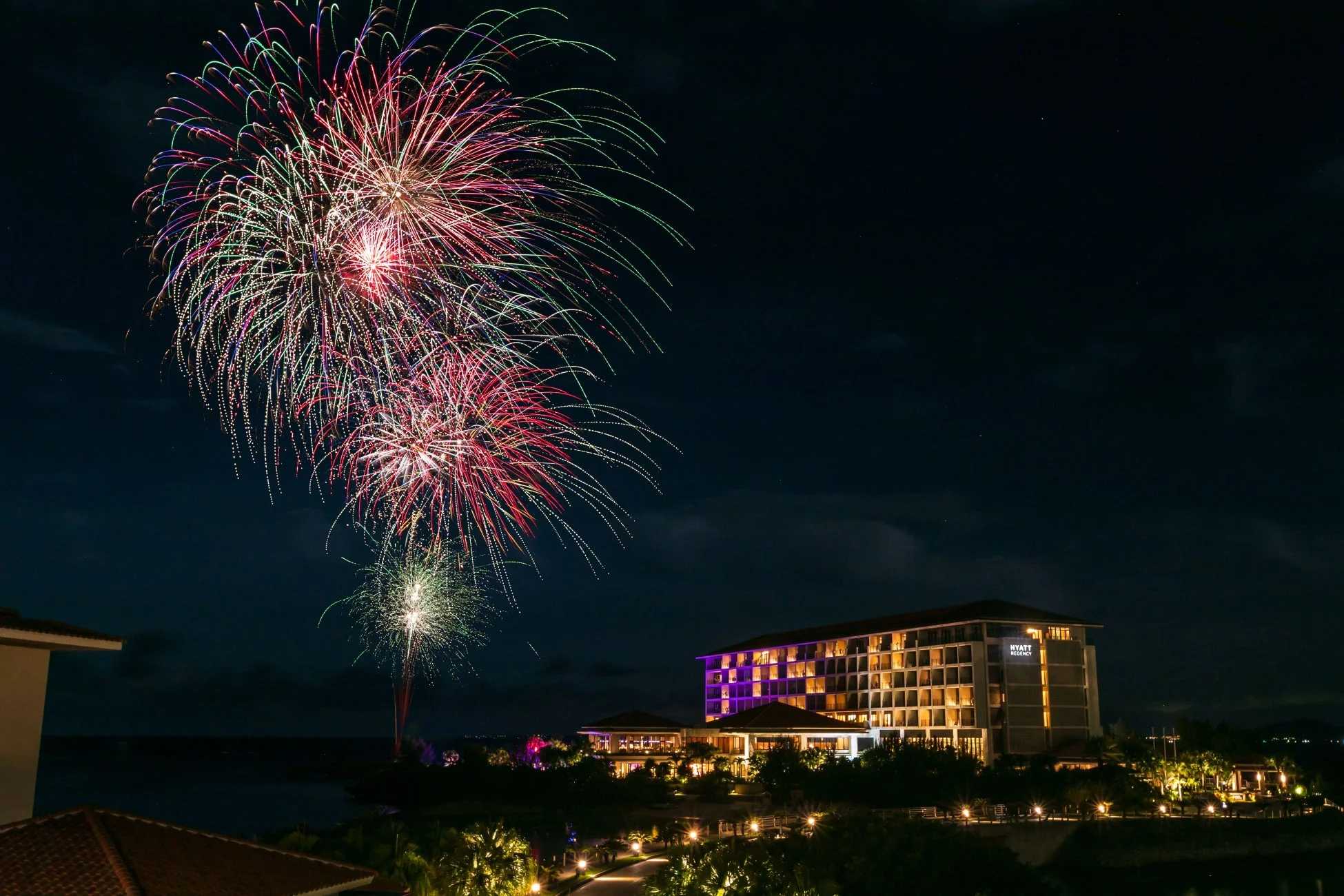花火とホテル