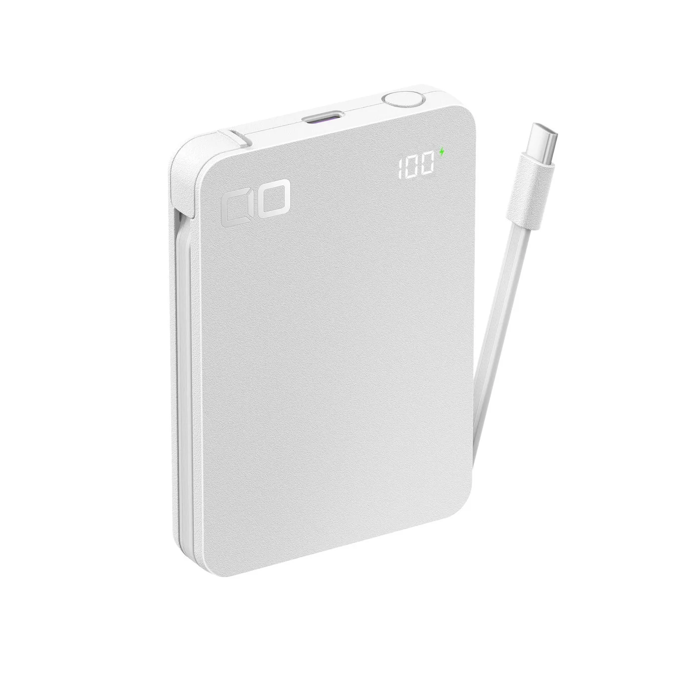デジタル表示「100」のモバイルバッテリー