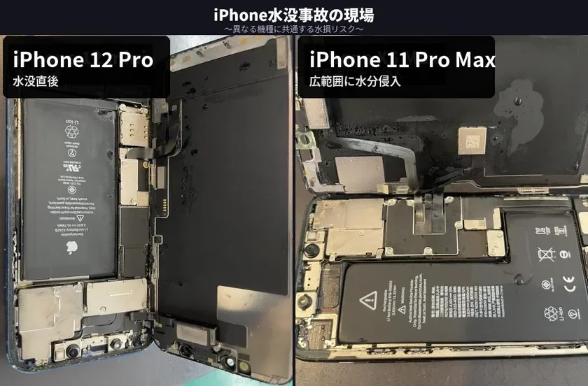 iPhone水没事故の現場