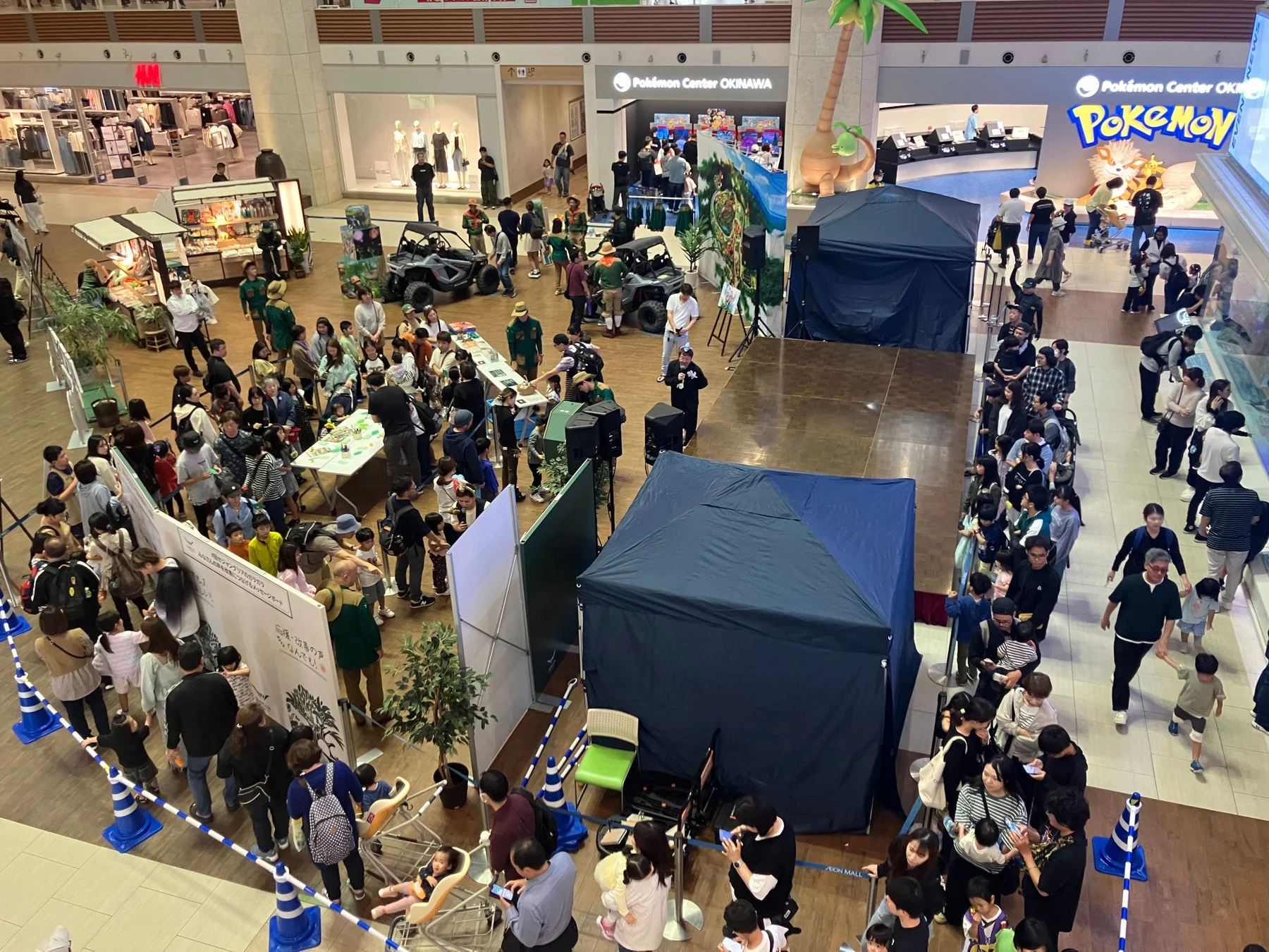 沖縄のイオンモールで開催されているイベントの様子