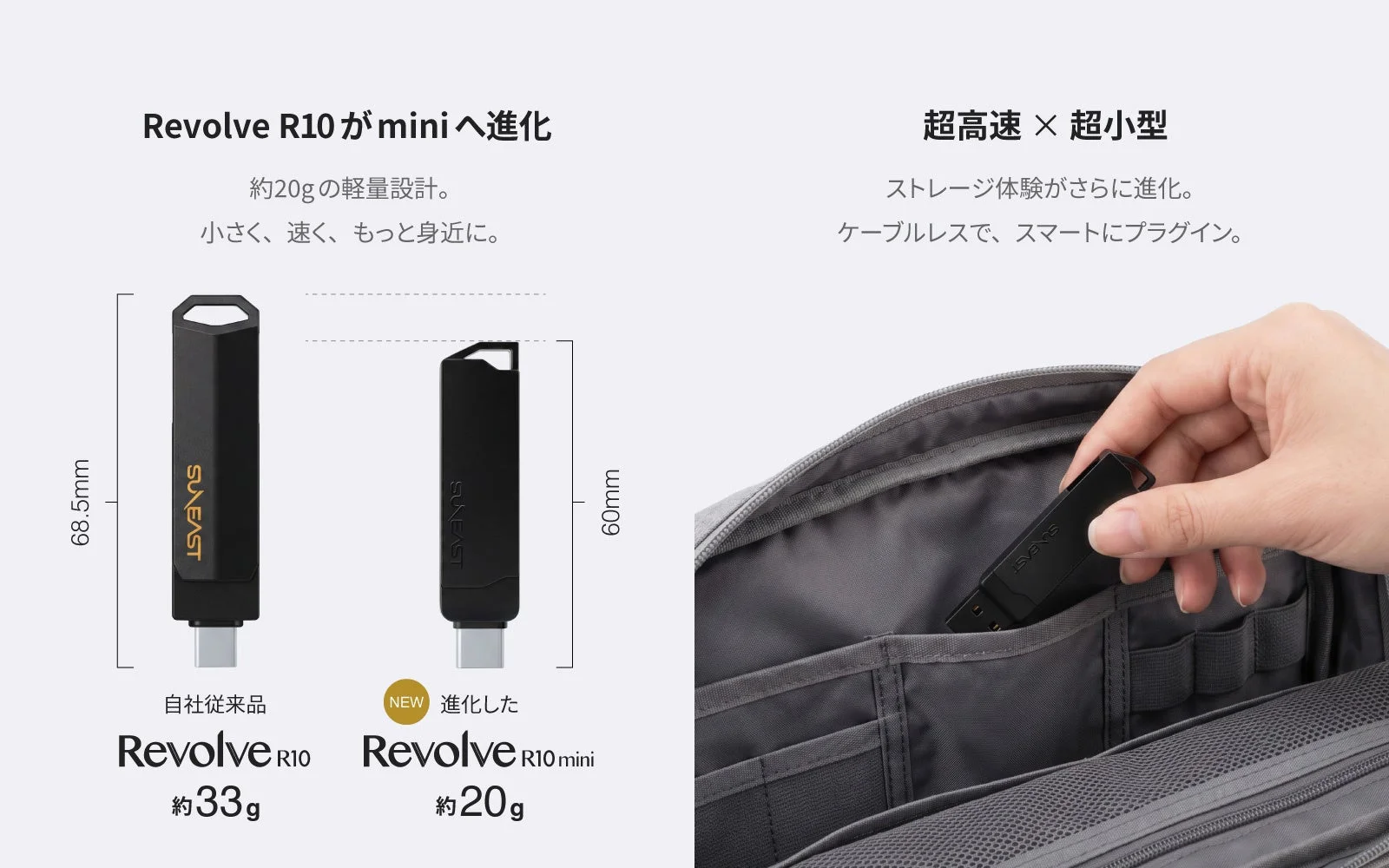 Revolve R10 miniと旧モデルの比較