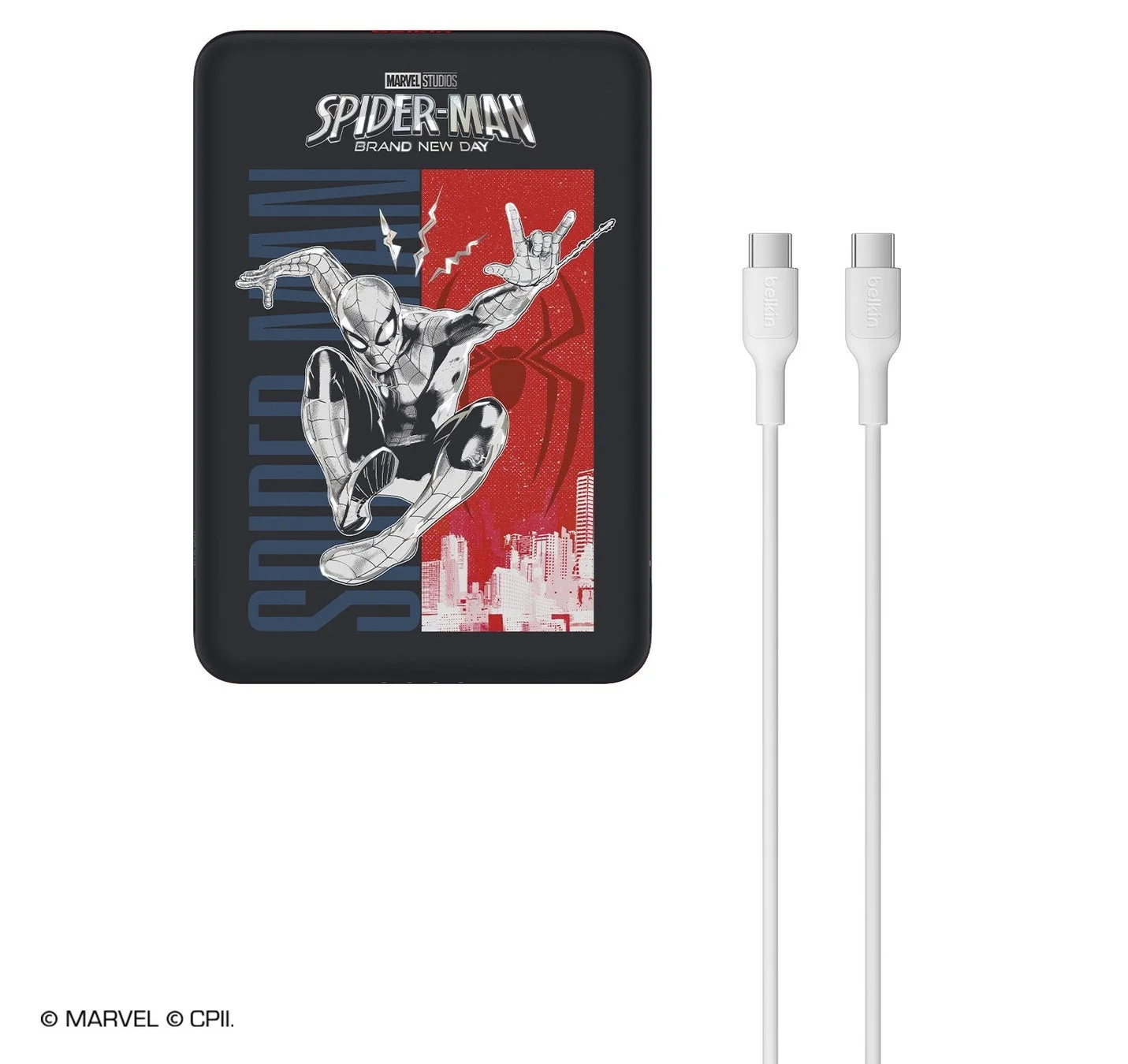 Belkin スパイダーマンモバイルバッテリーとケーブル