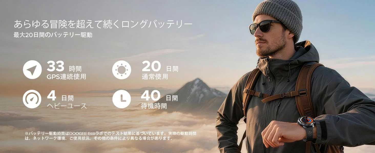 ロングバッテリーと登山