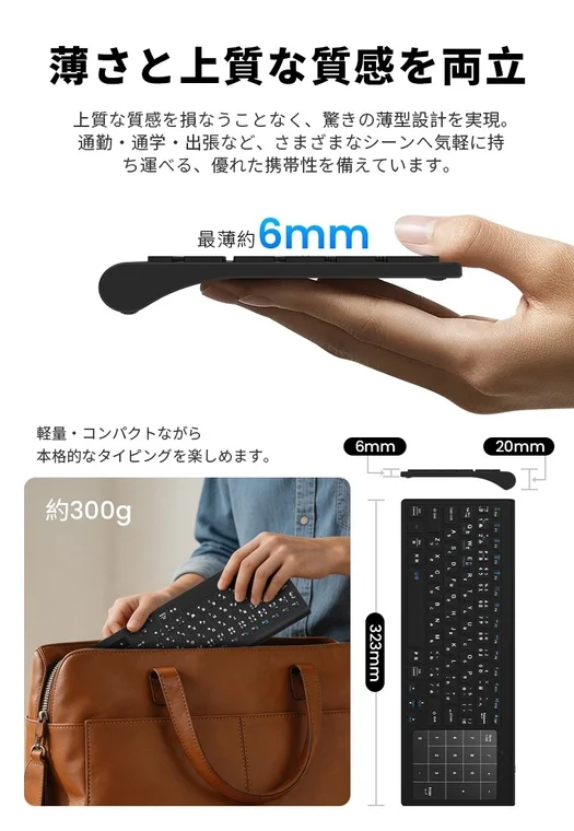 薄型・軽量デザイン
