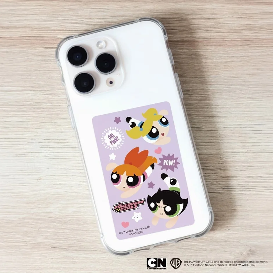 スマホケースに挟んだ様子
