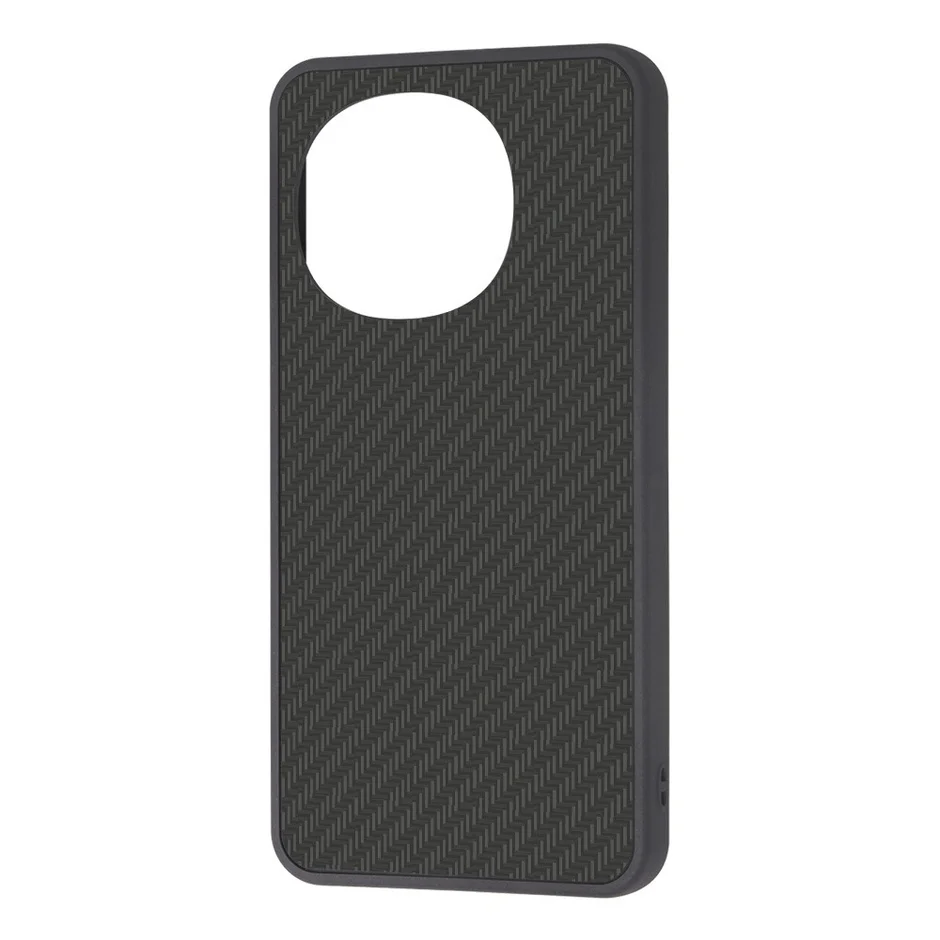 ダークグレーのカーボン調スマートフォンケース
