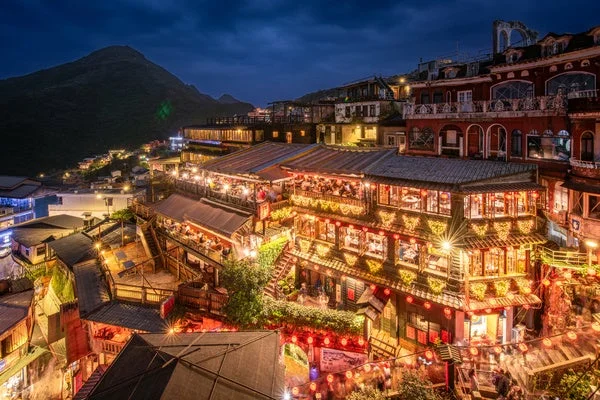 台湾・九份の夜景