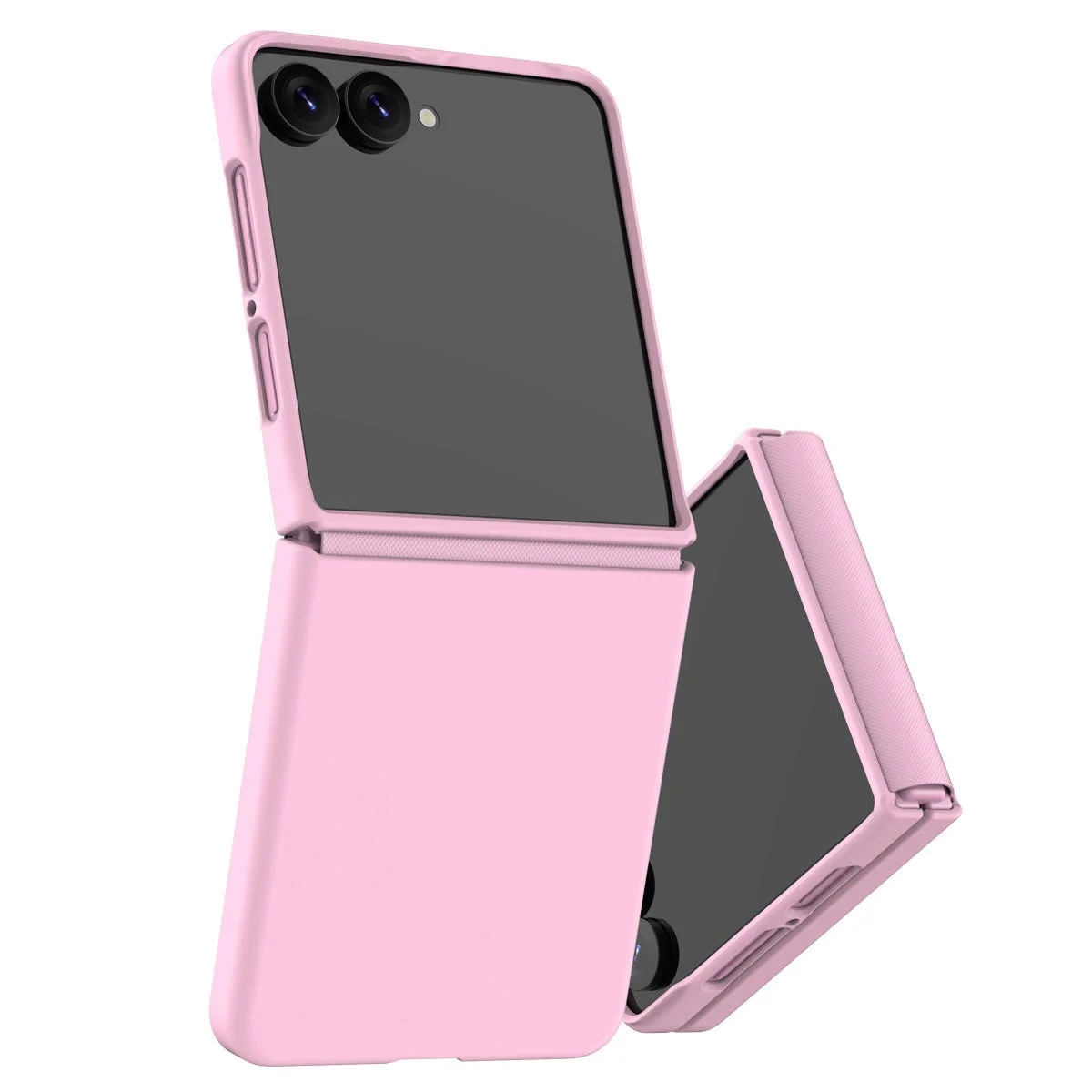 ピンク色の折りたたみ式スマートフォン