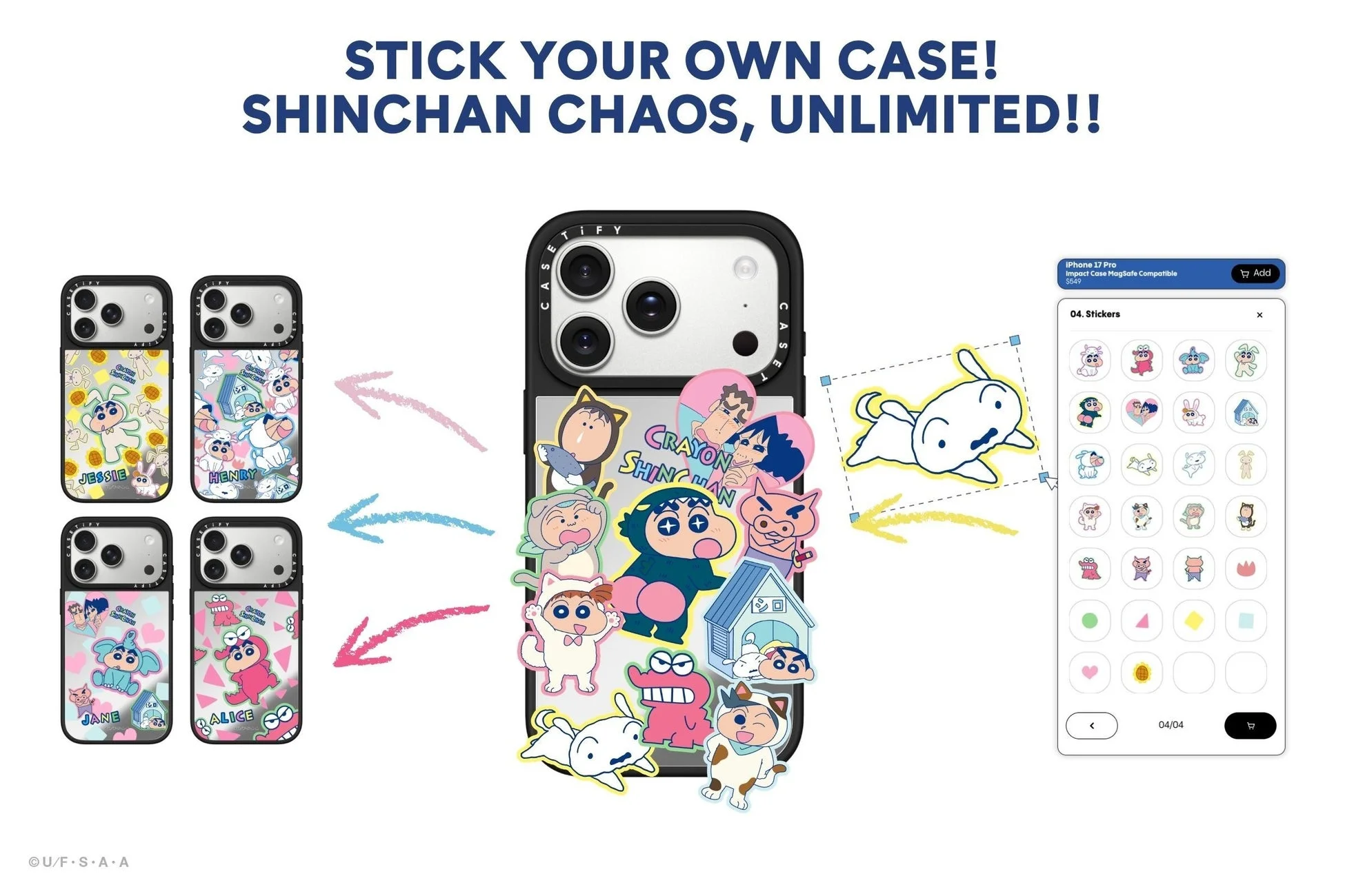 ステッカー&ネームカスタムケースのイメージ