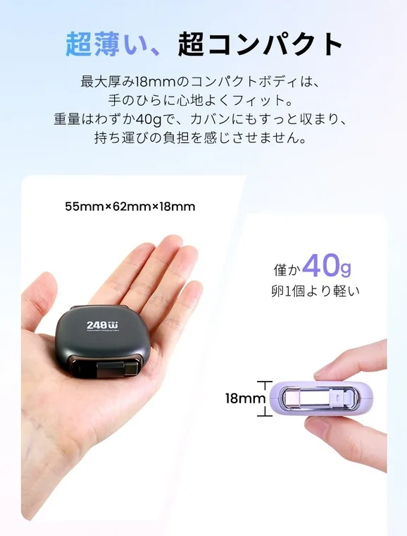 超薄型でコンパクトな電子機器の紹介