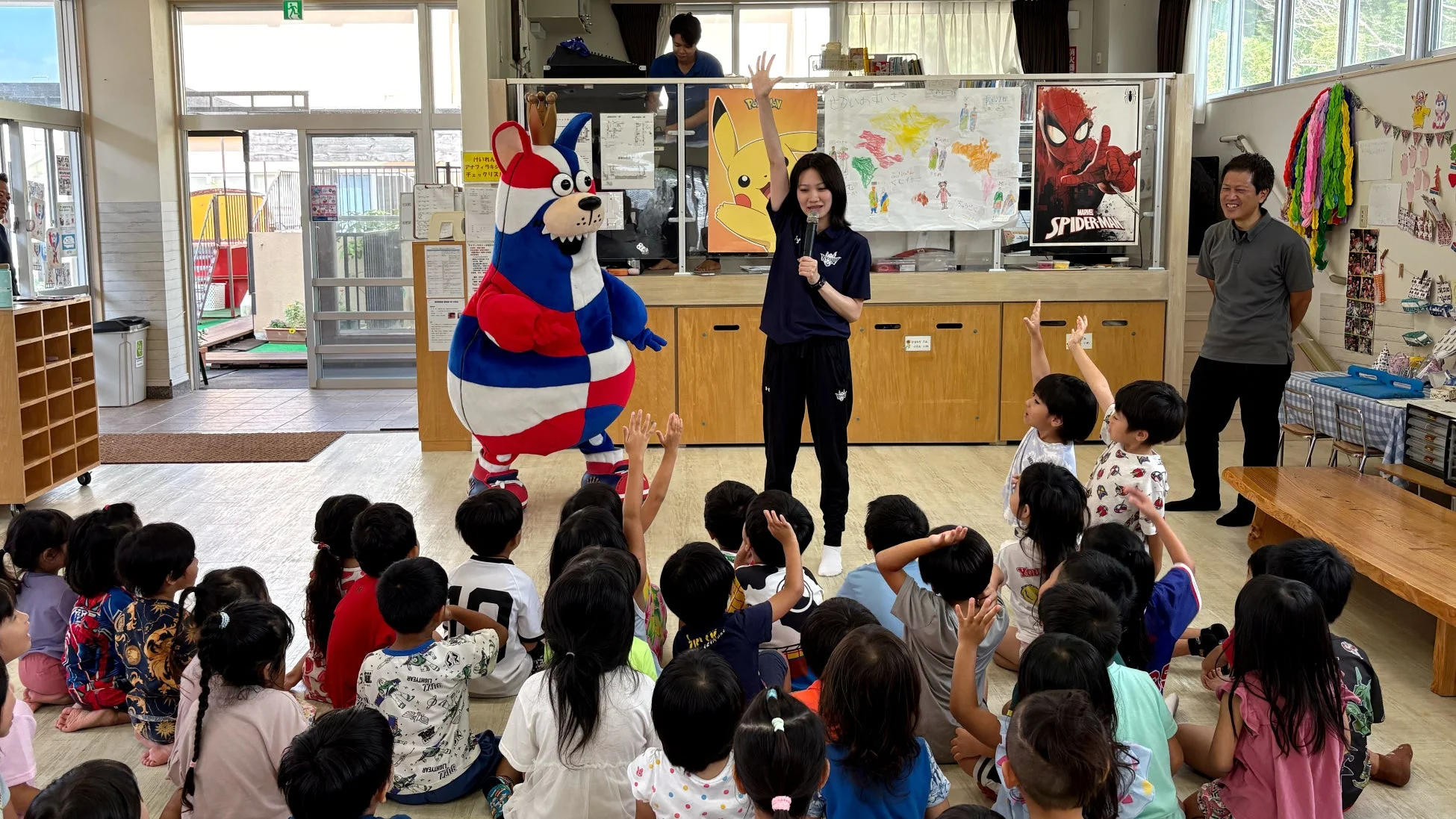 保育園での体操の様子