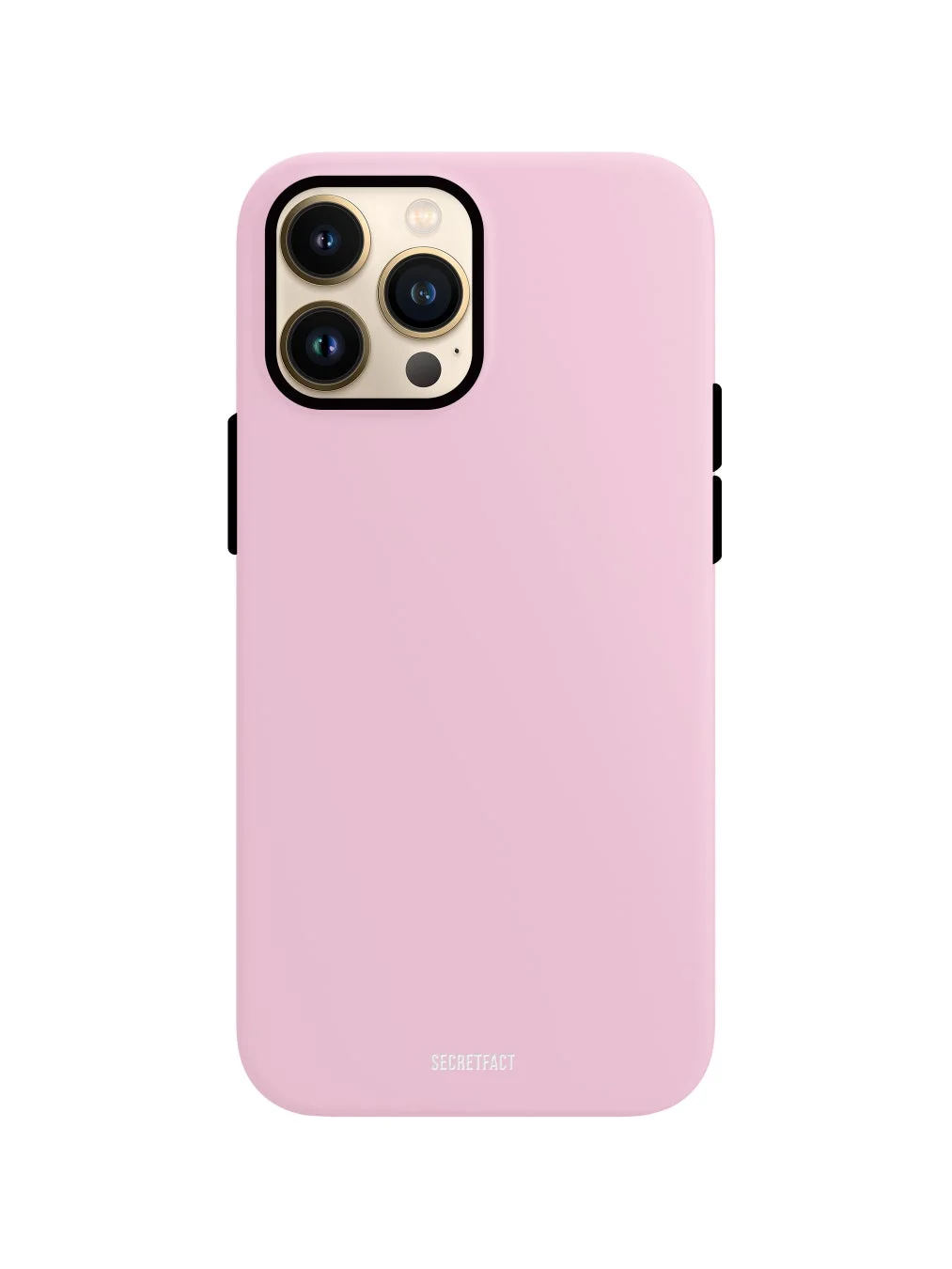 淡いピンク色のiPhone用スマートフォンケースの背面
