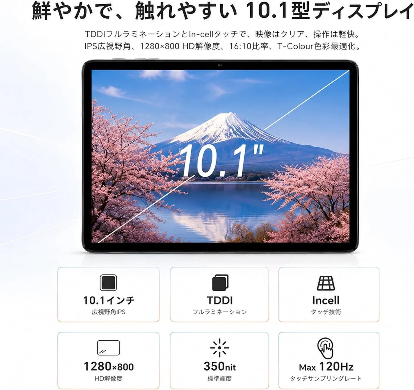 10.1インチTDDIフルラミネーションディスプレイ
