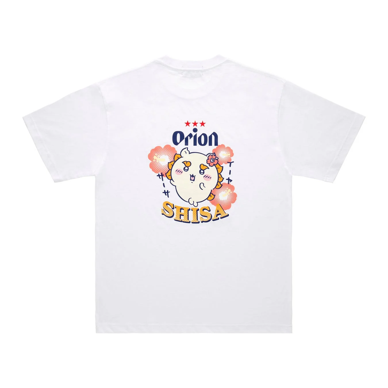 ちいかわ×オリオンビール シーサーのおみやげやさん Tシャツ ホワイト_SHISA